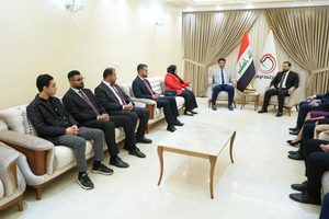 وفد من البيت الوطني يزور تيار الخط الوطني في بغداد.