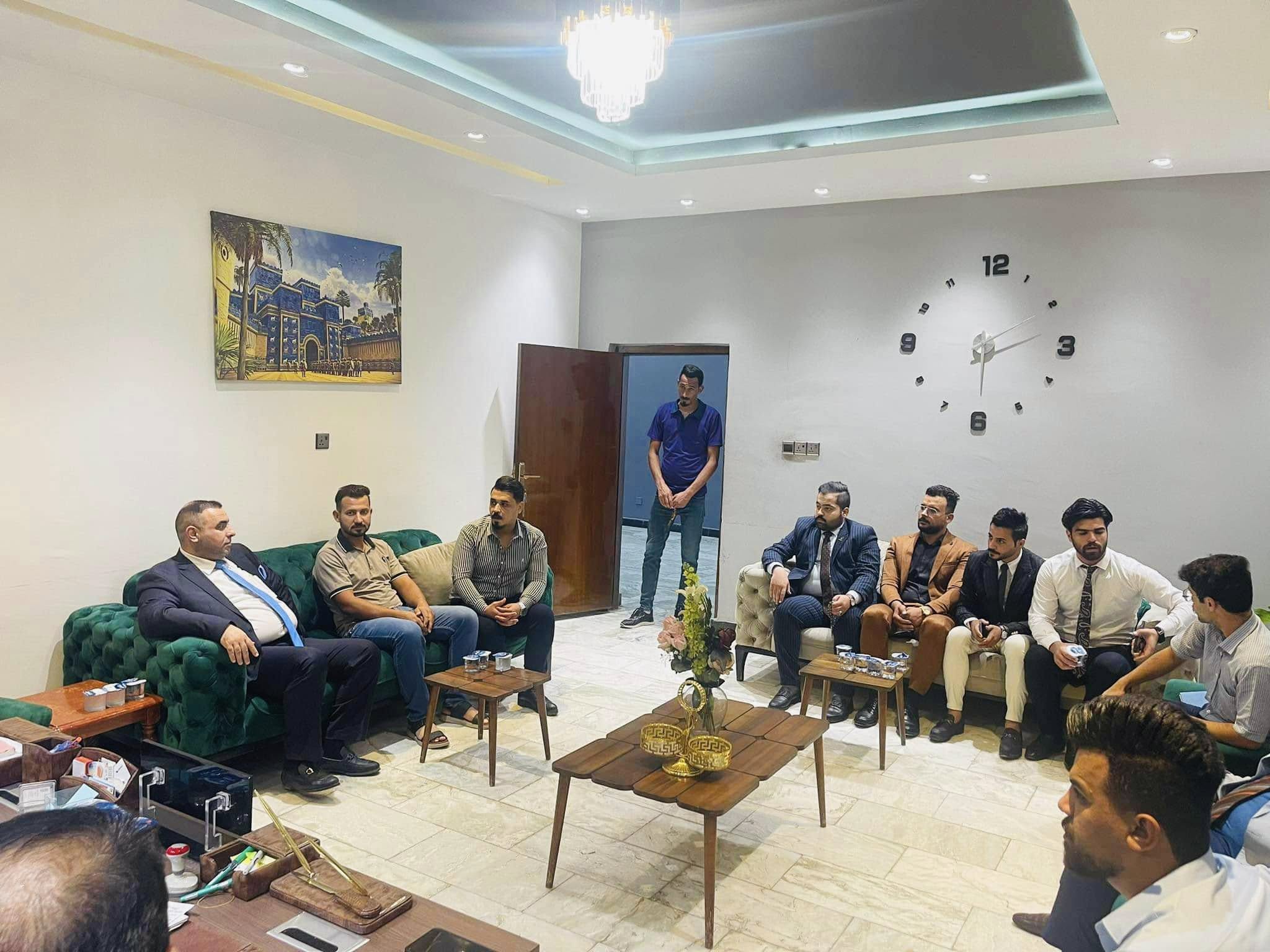 بحضور الامين العام البيت الوطني يزور قائمقام الحلة